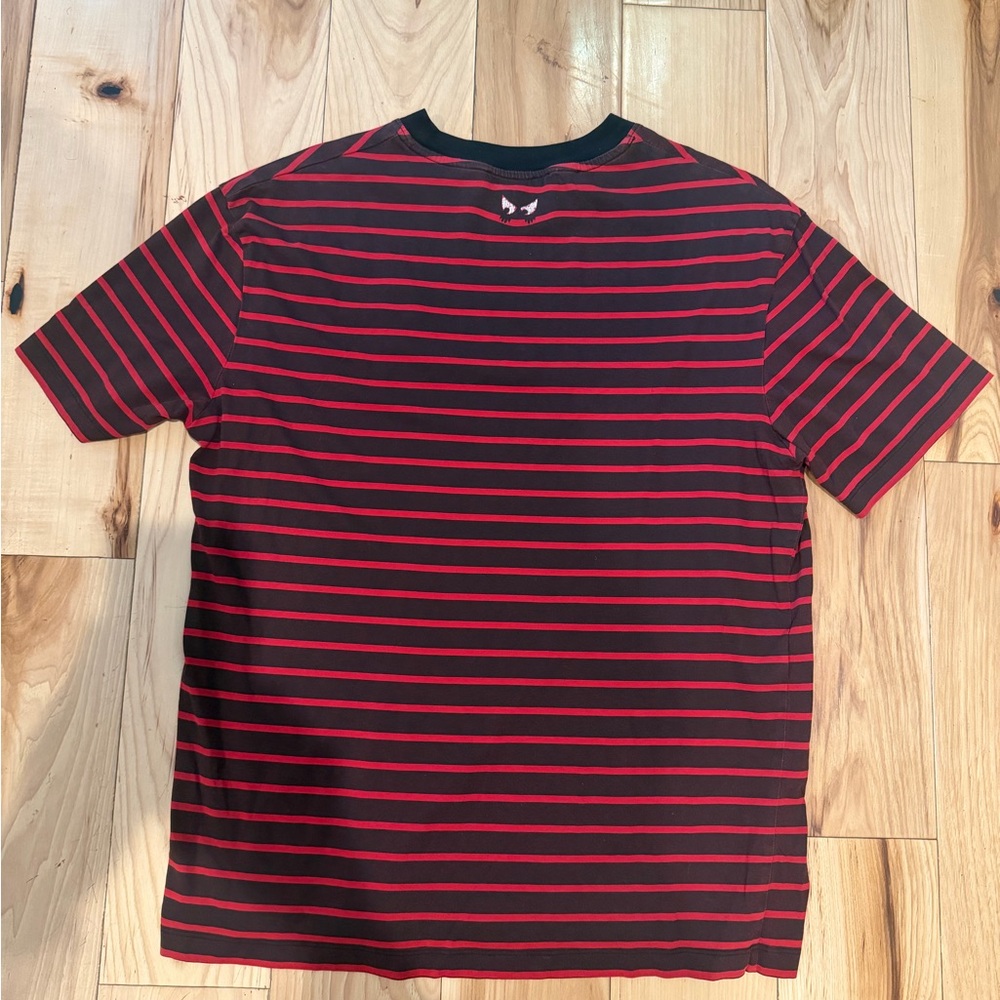 Alexander Mcqueen MCQ eyes print striped T shirt - Picture 4 of 6